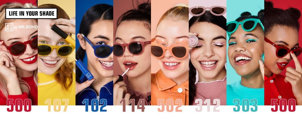 Sunglasses that match the shade  of your makeup!