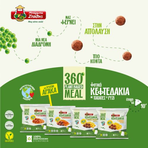 Δοκιμάστε τη νέα σειρά γευμάτων «360<sup>o</sup> Plant Based Meals»